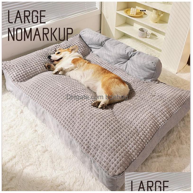 Dog Houses Kennels Accessories Hoopet Dogs Sofa Bed Pet Kennel Mats Cats Winter Warm Sleeping or For Small Middle Big Nest Drop Dhxsz