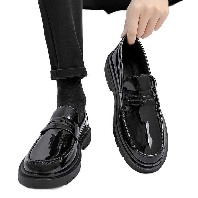Men Dress Shoes Mens Le Fu Shoes New Spring British Business Dress Shoes Sports and Casual One Foot Kick Bean Trendy Shoes 241009