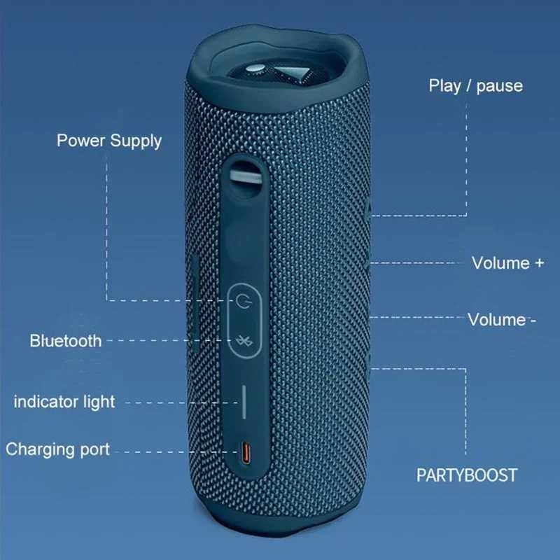 Loudspeaker box Flip 6 Waterproof Portable Bluetooth Speaker Powerful Sound Bass PX7 Waterproof Camouflage Green Caixa De Som Music Box Flip6 Z241021