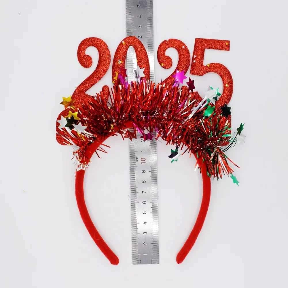 Happy New Year 2025 Headband Gold Silver New Year Head Band New Years Eve Colorful Christmas Hair Band 2025X241021