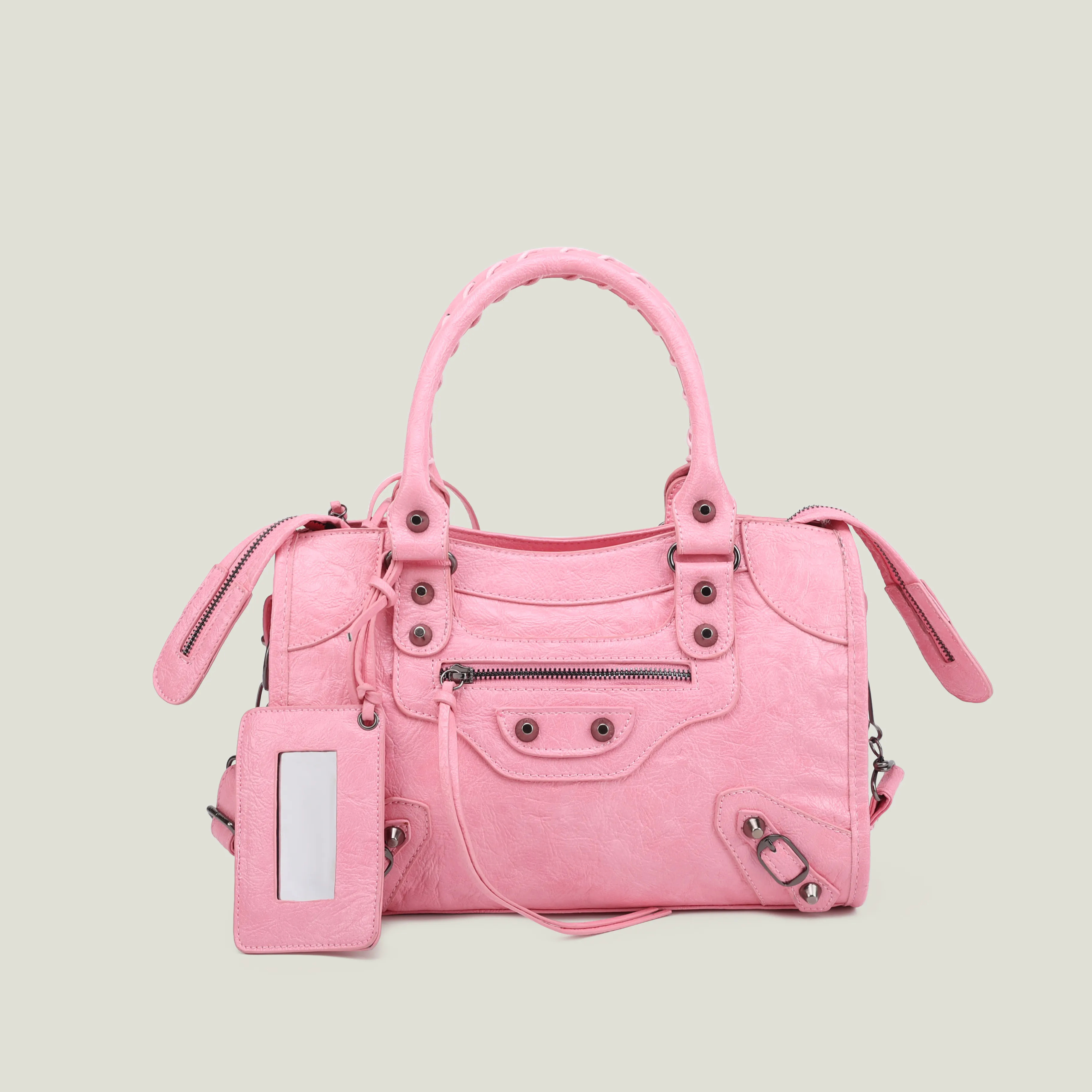 High Quality Leather designer Women Crossbody Shoulder Bags 2024 Solid Color Handbag Female Messenger Tote Motorcycle Handbags 016