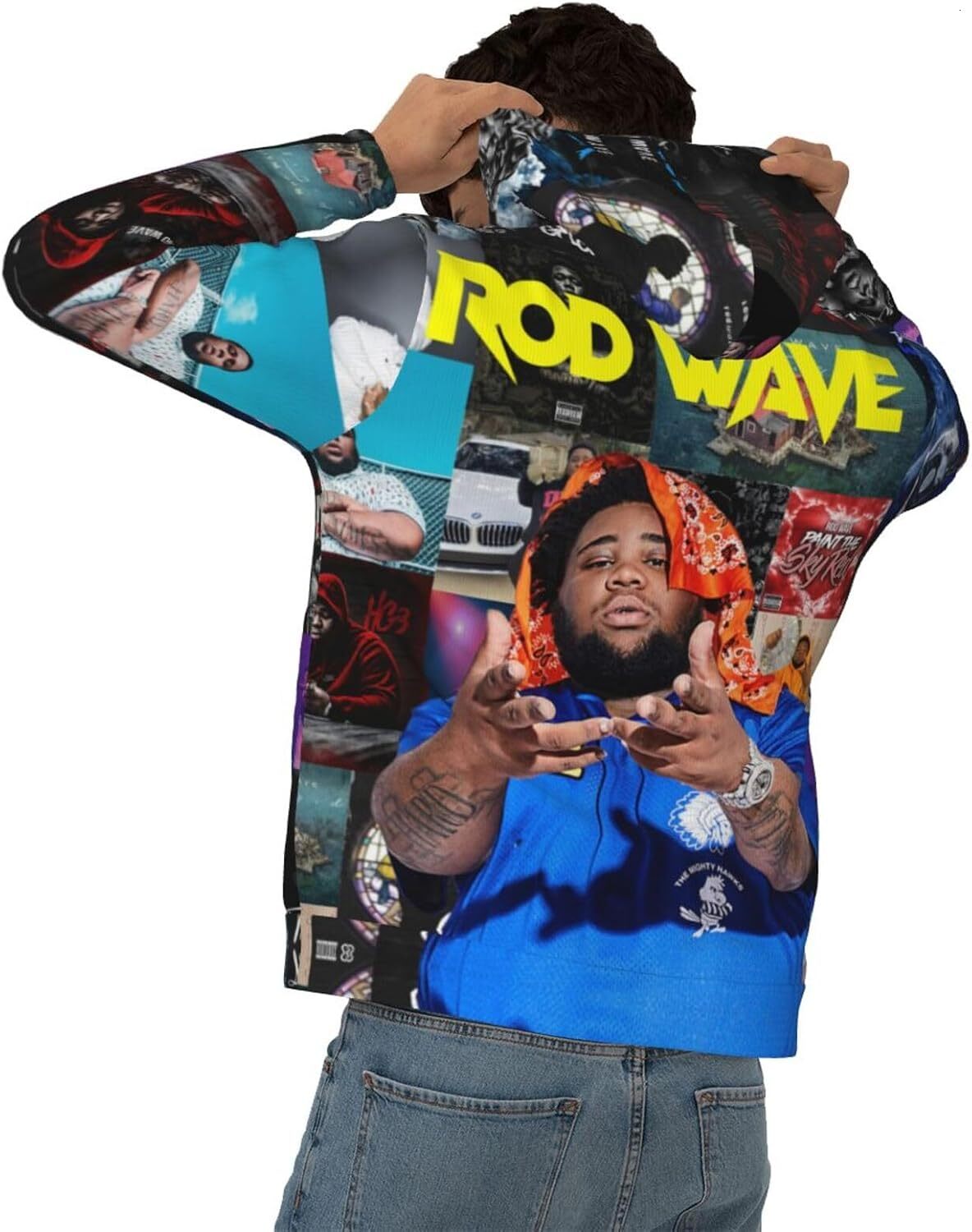 Hoodie for Mens Womens Rod Wave Hoodie For Men Women Youth 3D Printed Hooded Pullover Sweatshirt With Pocket Graphic Hoodies sweatshirt Fashion and le