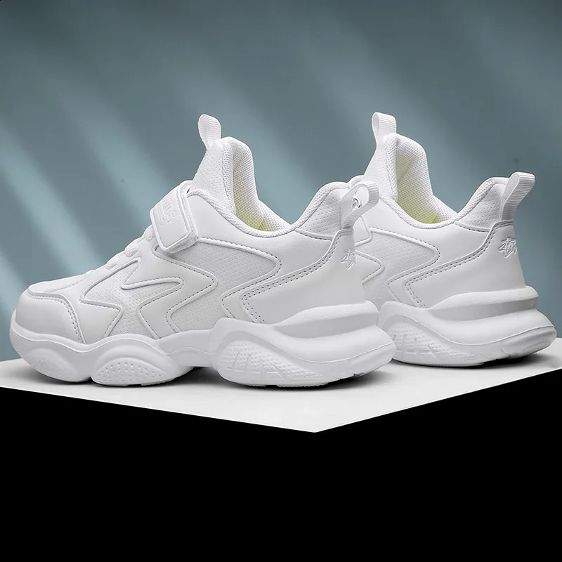 Childrens white casual short chubby compact fashionable fully matched childrens training boys and girls sports shoes running 27-40 241021 XJ260303