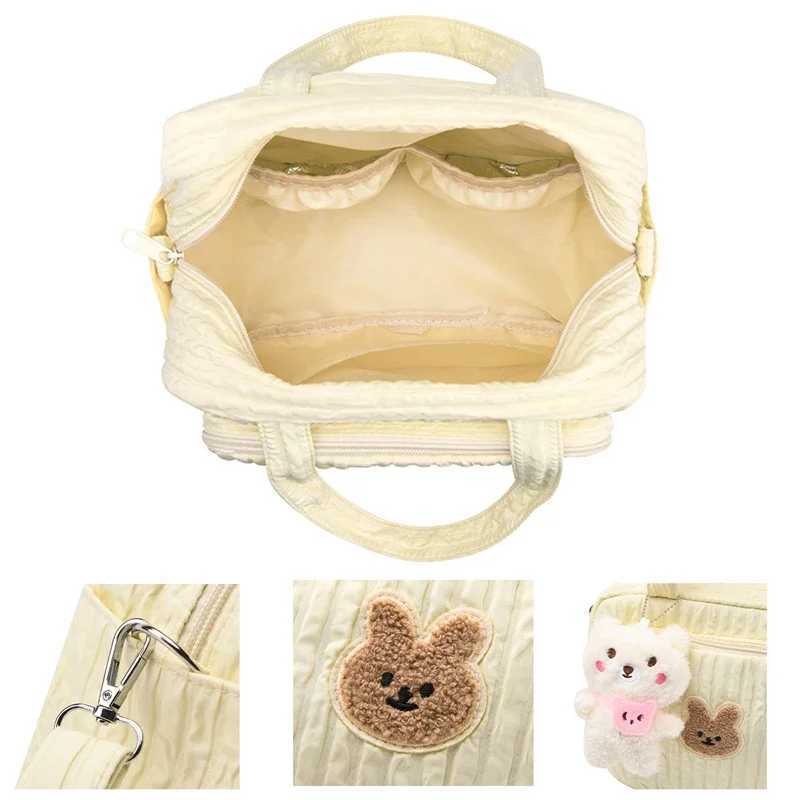 Baby Diaper Bags Maternity Mommy Bag Portable Multi-function Large Capacity Quilted Mom Travel Tote Bottle Storage with PendantC250326