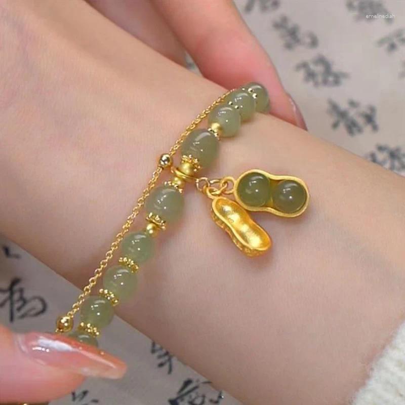 High end bracelet, double layered exquisite women's imitation jade bead bracelet, jewelry girl's birthday wedding gift