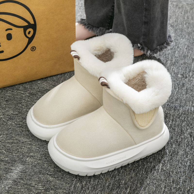 free shipping new designer warm indoor home versatile women heels snow martin rain fur furry thick soled winter boots