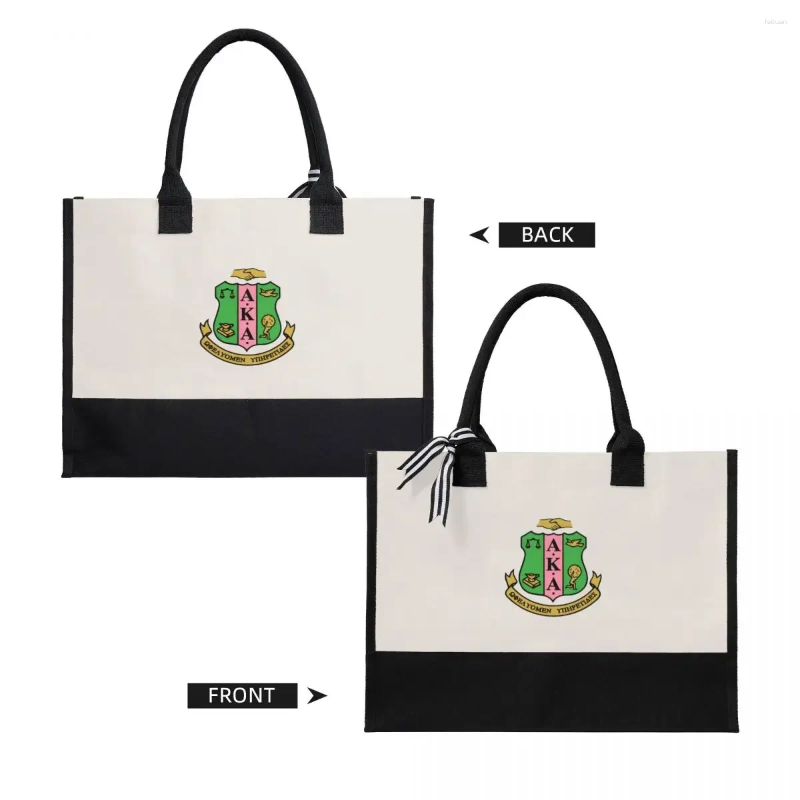 3 Shopping Bags AKA Sorority Canvas Bag Wedding Decoration Travel 4