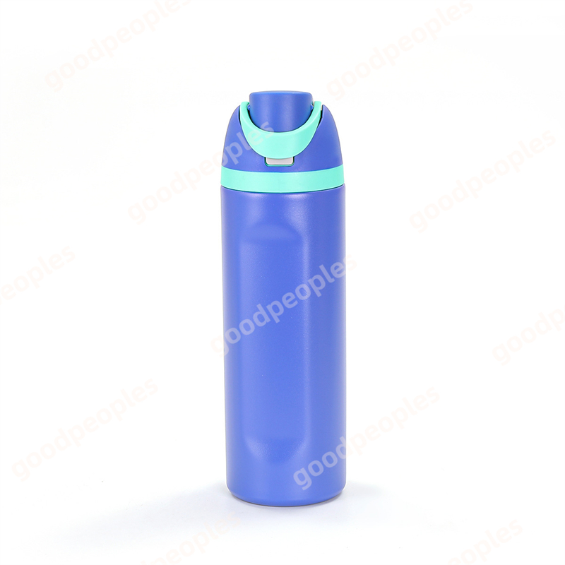 OWALA Large Capacity Double Drinking Straw Sports Water Bottle 304 Stainless Steel Insulated Cup Portable Handheld Bicycle Cup