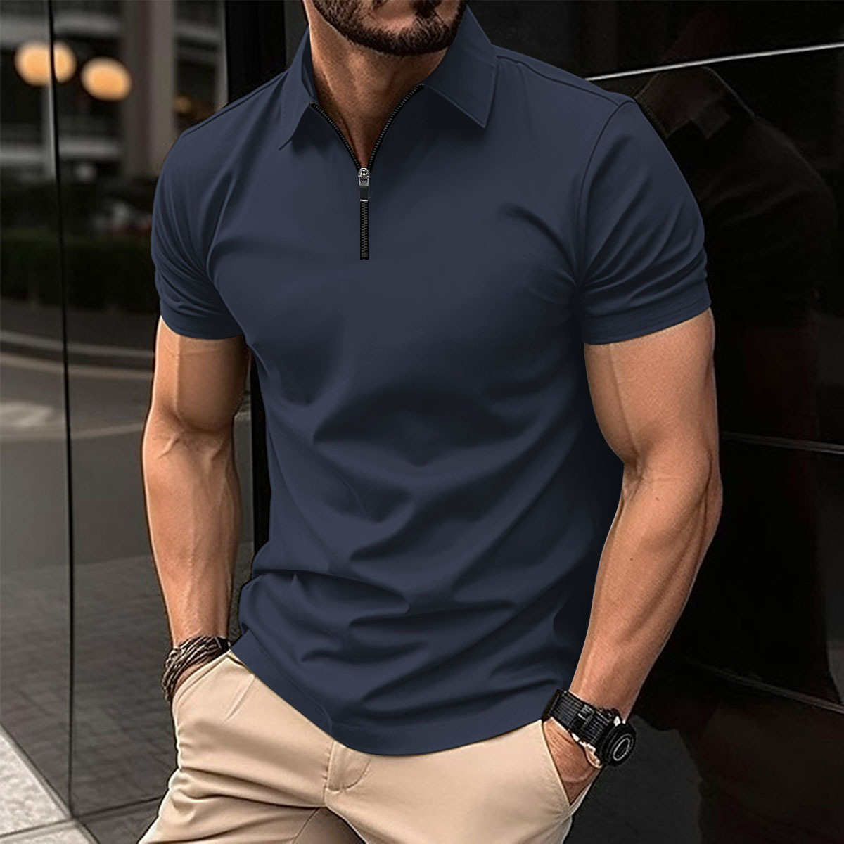 cotton tshirt for men High Quality Oversize Short Sleeve Tees t shirt Men's Polo Shirts Breathable Short Sleeve Business Tennis Golf Shirt for Bu