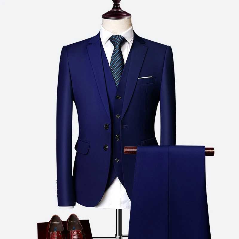 Wedding suit men classical Mens Business suit 3 pieces New Formal Korean Slim Fit Suit Dress Suit tuxedo groom suit X250704