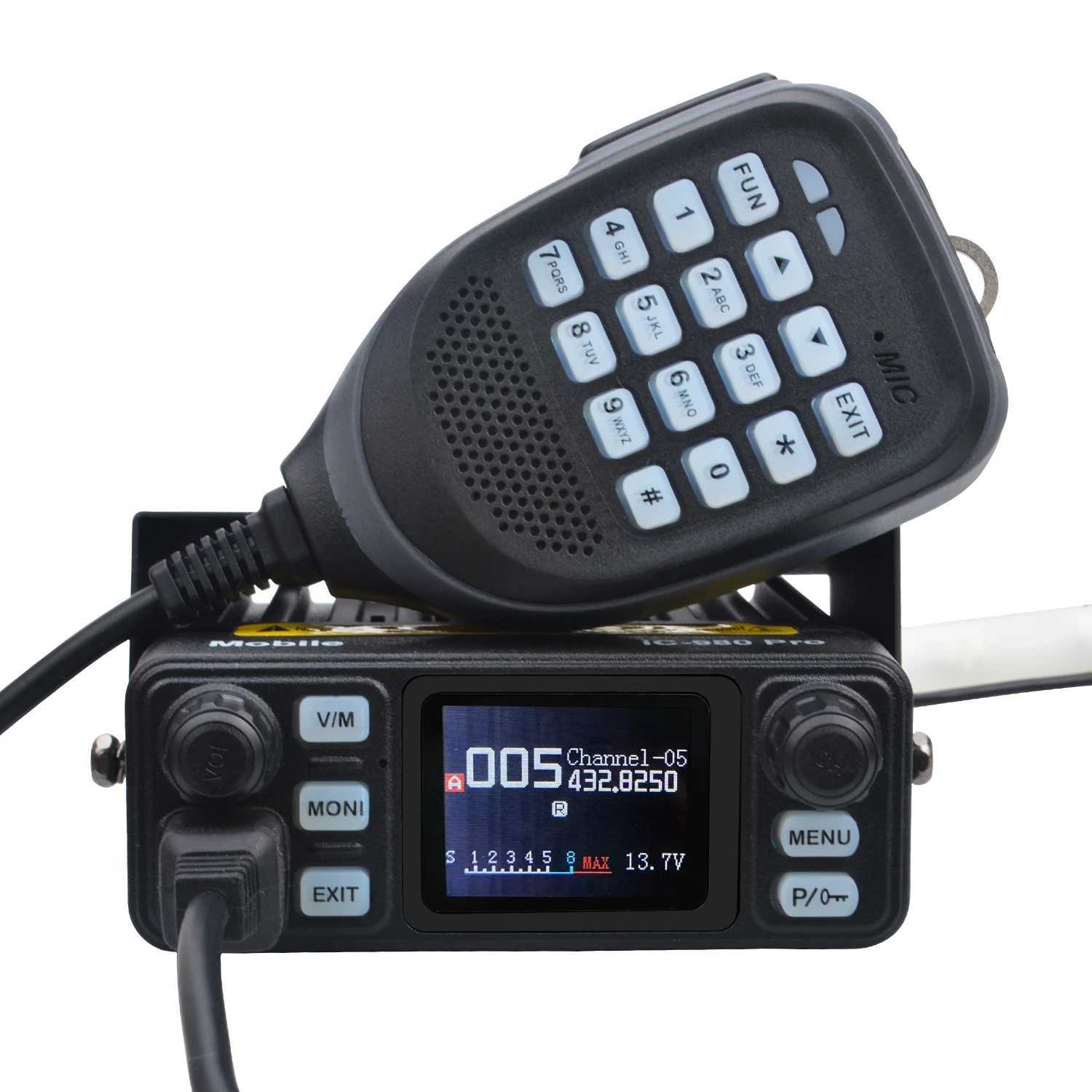 25W Dual Band VHF/UHF Interphone Walkie Talkie, AI Noise Reduction, FM Scrambler, Vox, Mini Mobile Radio IC-980 Pro dh5727163