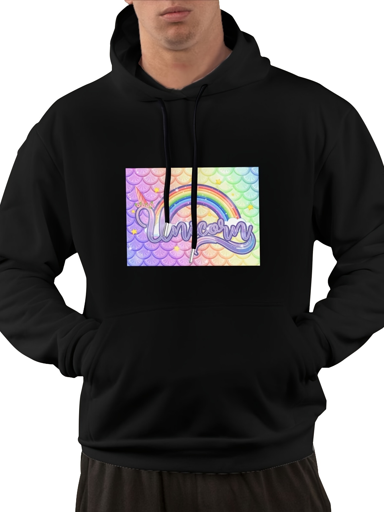 Custom Hoodies For Men, Custom Zip Up Hoodies Design Your Own Image/Text/Photo/Picture Front And Back Black