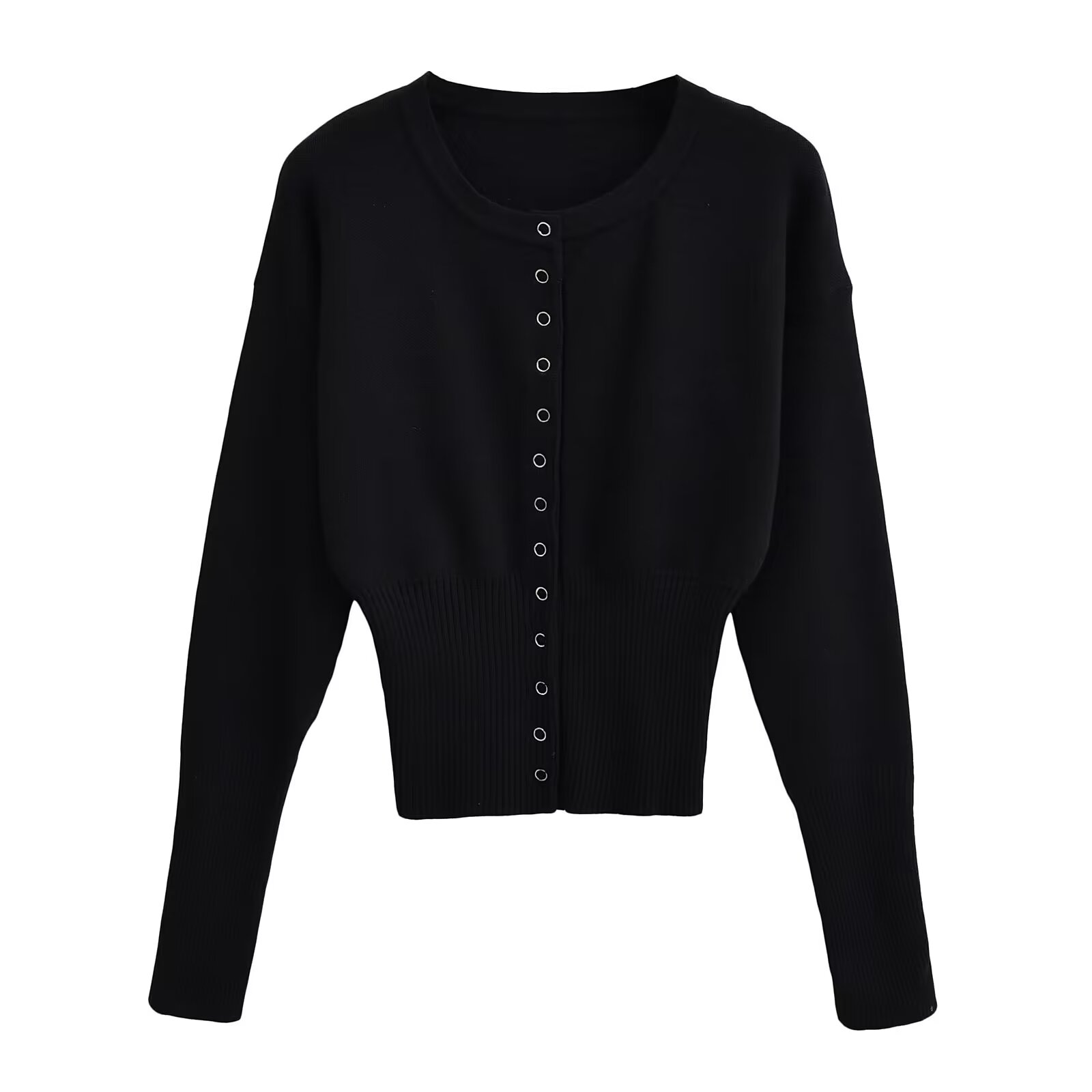 Women's Blouses Women Cardigan Sweaters Long Sleeve Open Front Button Down Crop Cardigans Slim Fitted Casual Knit Outwear
