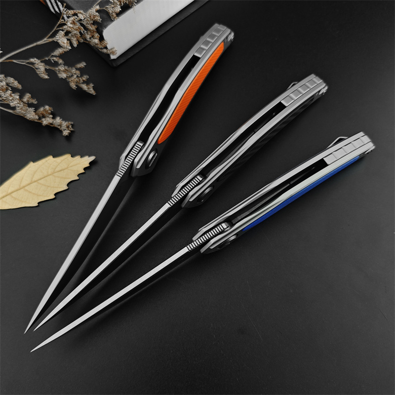 High Quality Shirrov F95 Flipper Folding Knife D2 Satin Blade 420 Steel Handles Utility EDC Tools Camping Tactical Survival Pocket Knives 15535 535 16