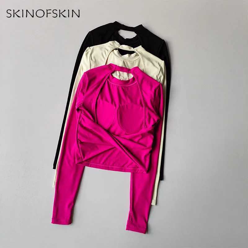 Sexy Back Sports Top Autumn/Winter New Large Back No Back Yoga Set Sexy Girl Long Sleeve Fitness T-shirt W250326