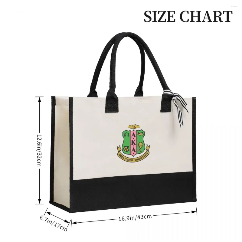 3 Shopping Bags AKA Sorority Canvas Bag Wedding Decoration Travel 4