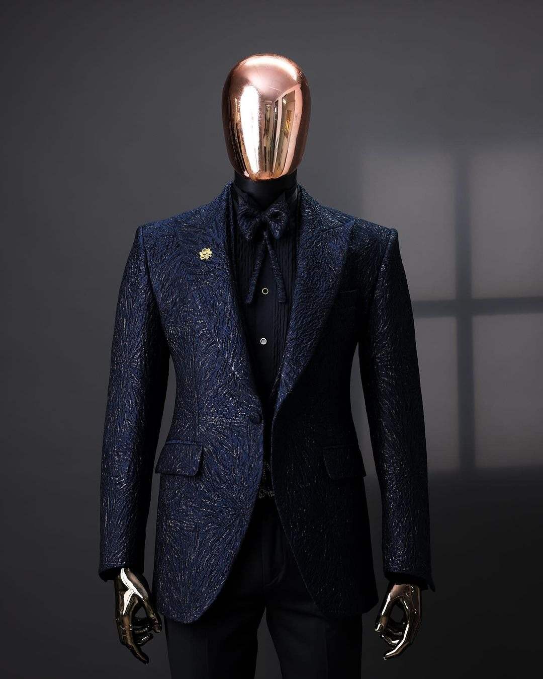 Sparkly Wedding Suits Peaked Lapel Jacket 3 Pieces Set Men's Tuxedo One Button Tailored Dinner Prom Groom Blazer Custom Made (Coat+Pants+Vest)