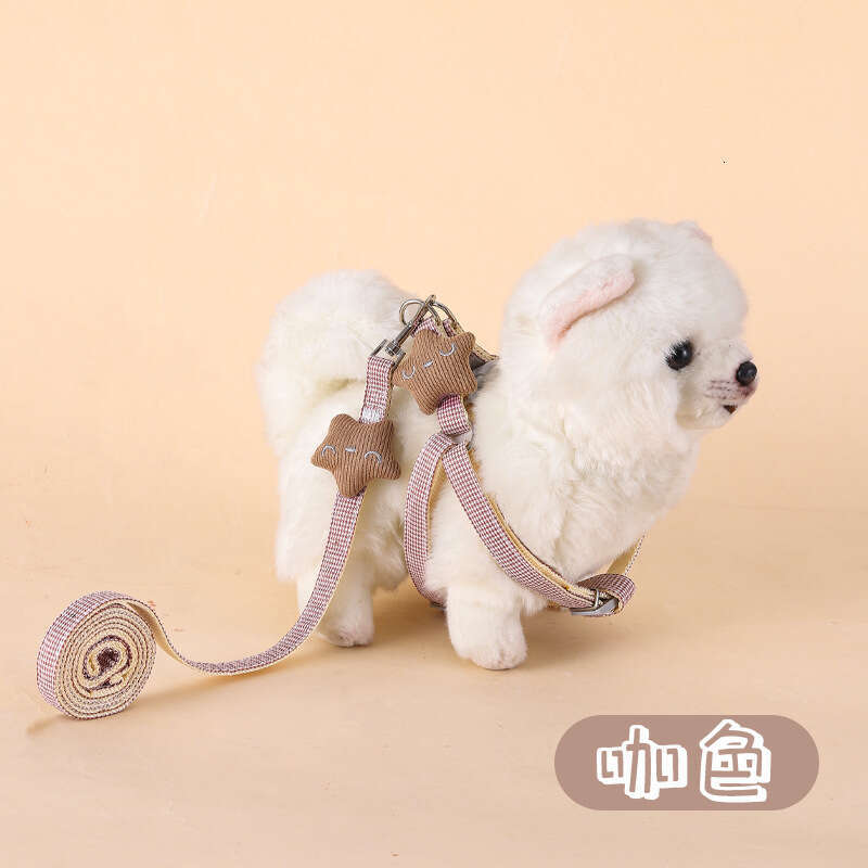Dog small and medium-sized walking chain, pet supplies, cat chest harness, teddy dog leash, starfish leash