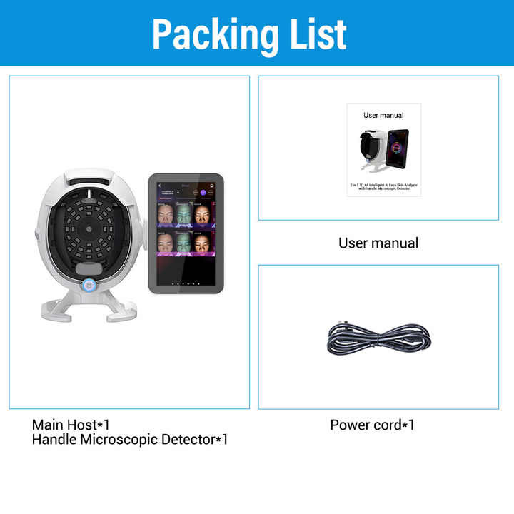 New Professional Facial Face Scanner Beauty 3D Skin Diagnosis Analyzer Scanner Skin Analysis Portable Skin Analysis Machine