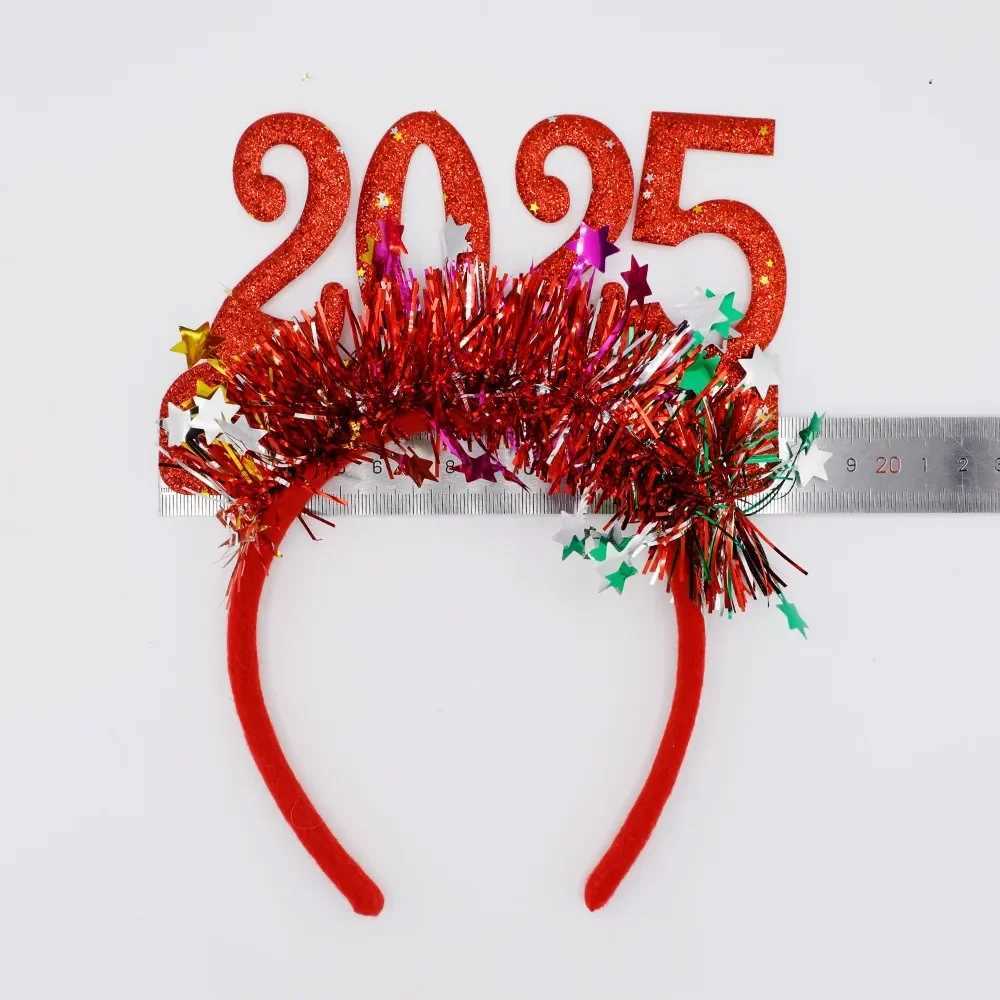 Happy New Year 2025 Headband Gold Silver New Year Head Band New Years Eve Colorful Christmas Hair Band 2025X241021