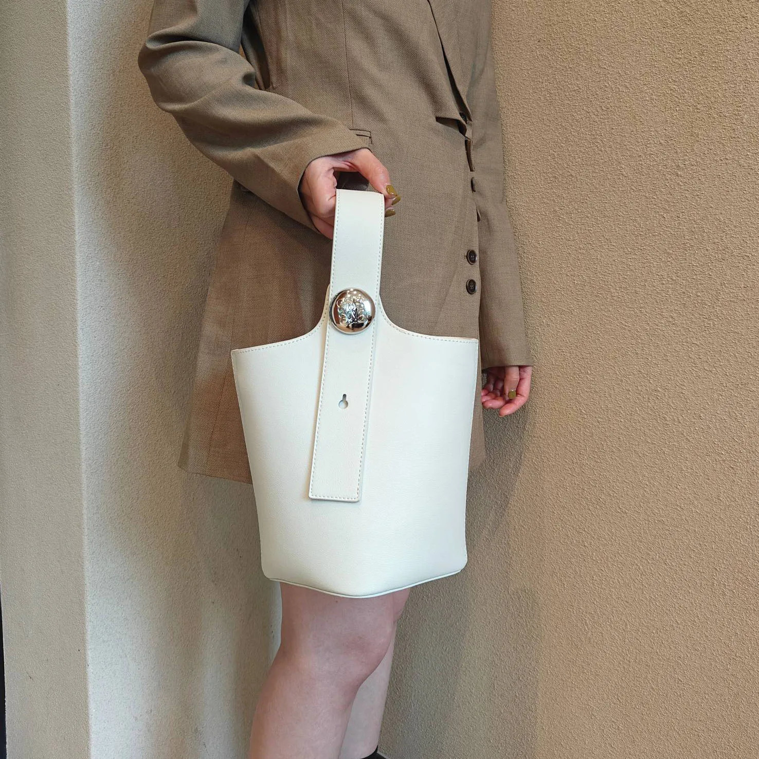 High quality small bucket Pu leather womens mini wallet and handbag shoulder cross body bag 241022 178c