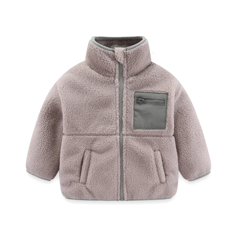 1 2 3 4 5 6 7 Years Boys Jacket Autumn Winter Warm Fleece Baby Coats Fashion Zipper Childrens Outerwear Plush Kids Clothes 241022