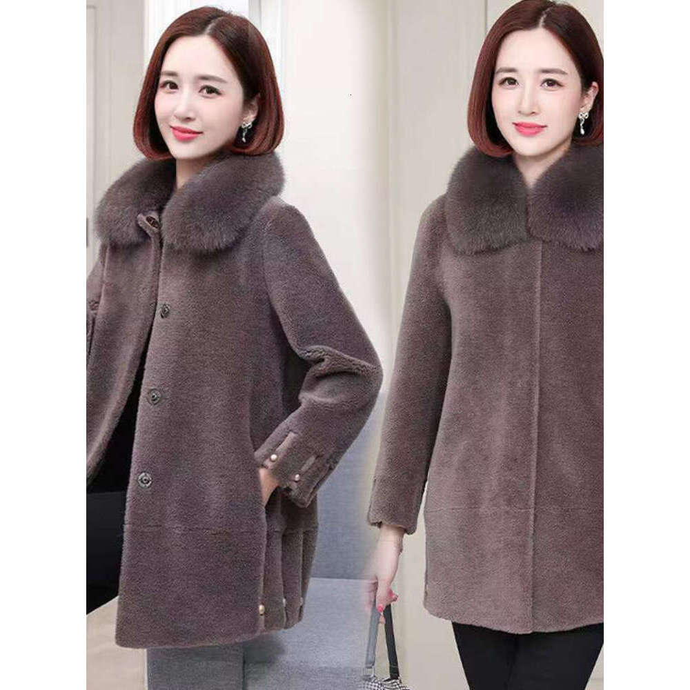 Women's Sheep Shearling Coats for Women 2024 Winter Clothing Hooded Solid Real Fur Coat Female Wool Jackets Casaco Feminino E618