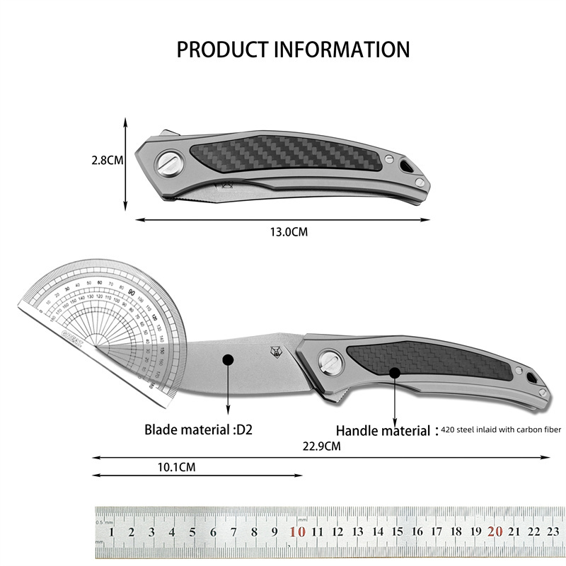 High Quality Shirrov F95 Flipper Folding Knife D2 Satin Blade 420 Steel Handles Utility EDC Tools Camping Tactical Survival Pocket Knives 15535 535 16