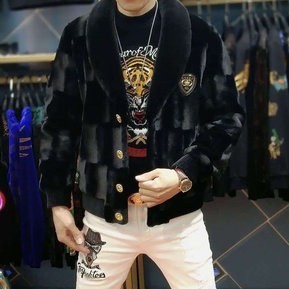 Autumn And Winter Oversized White Faux Fur Coat With Hood Long Sleeve Casual Loose Fluffy Jacket For Men Style 2024 F21