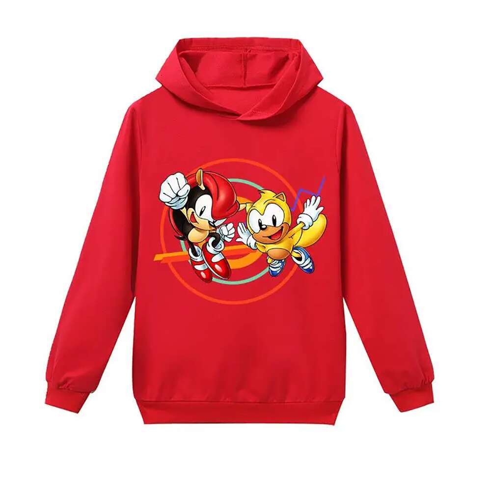 Hedgehog Sonic all-match comfortable baby casual hoodie top spring and autumn new children's clothing