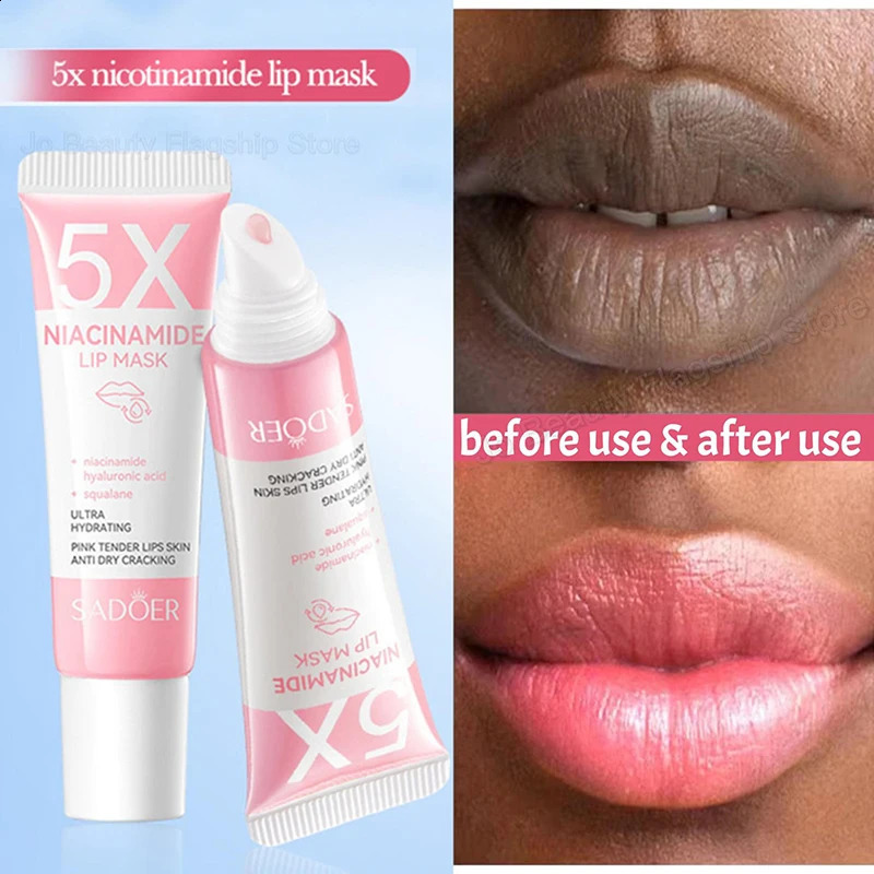 Remove dark lipstick whitening melanin facial mask gloss exfoliating lipstick pink treatment reduce lip line improve dry and moisturizing 241021