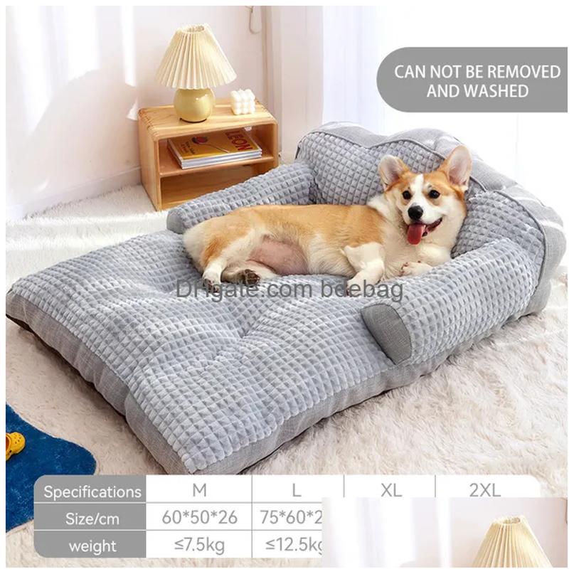 Dog Houses Kennels Accessories Hoopet Dogs Cats Bed Soft Warm Pet Sofa For Small Medium Large Nonslip Kitten Puppy Sleeping Dh29C