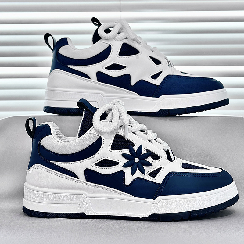 Men Casual Shoes Platform Sneakers Trendy Fashion Style Black Blue Green Shoes for Outdoor Activities