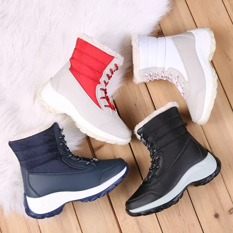 2025 new model New trend designer women s shoes for outdoor fashion waterproof height increasing wear resistant snow boots plush and warm winter
