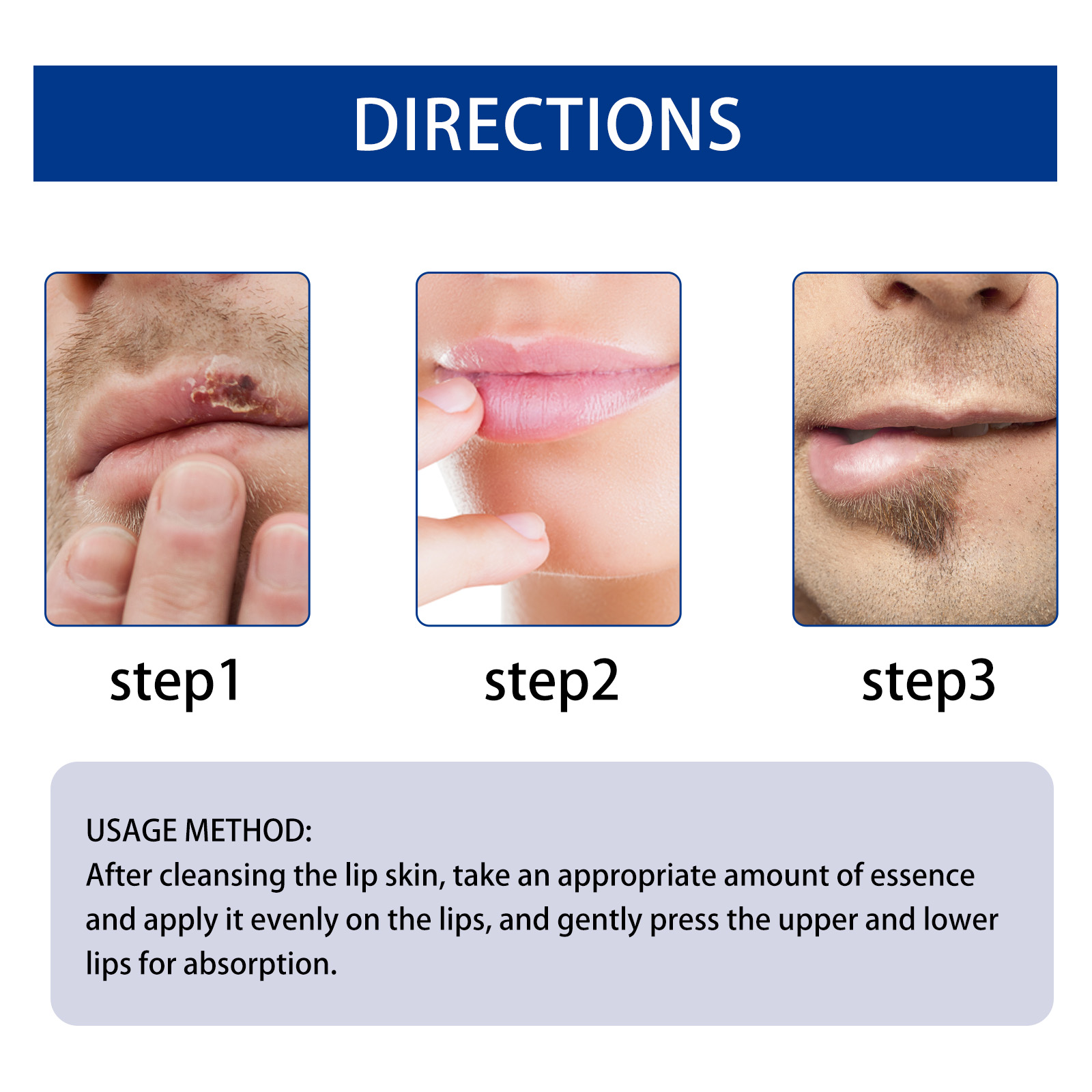 US Stock EAST MOON Lip Essence Roller Ball Liquid Nourishes and lightens lip lines, prevents dry, cracked and dead skin, plumps and moisturizes lips