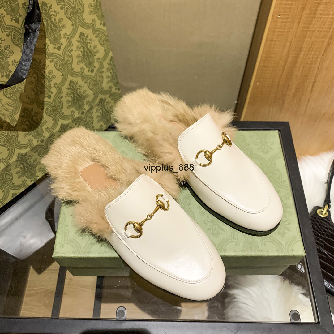 2024 Designer Womens Men Genuine Leather Loafers Slipper Fur Muller Slippers Velvet loafers With Buckle Fashion Dress Ladies Casual Fur Mules Flats 35-46