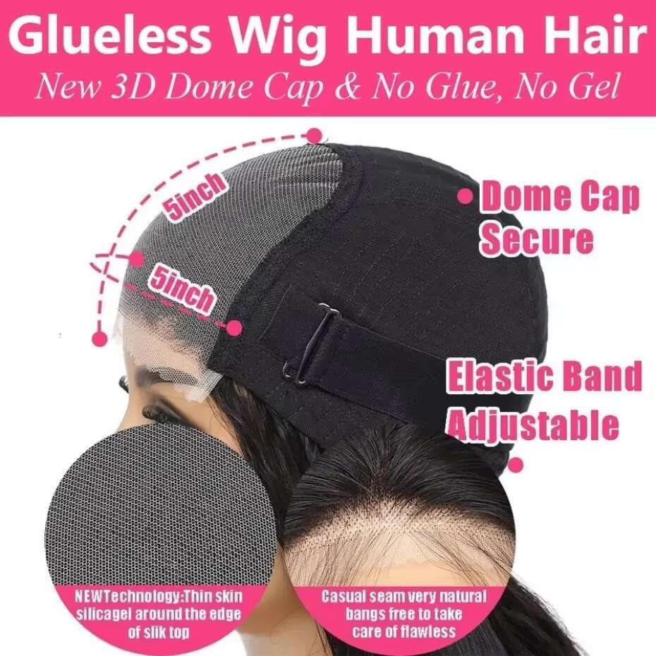 36 Inch Vietnamese Hair Bone Straight Glueless Wigs Human Hair Lace Frontal Wig 5X5 Ready to Wear Wig Preplucked Raw Virgin Hair