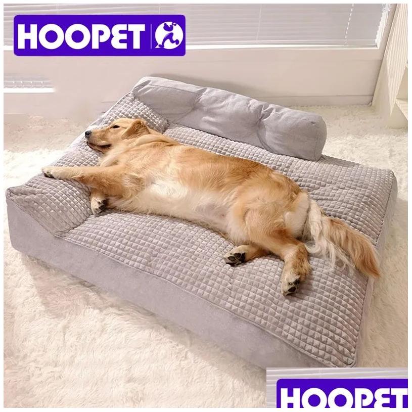 Dog Houses Kennels Accessories Hoopet Dogs Sofa Bed Pet Kennel Mats Cats Winter Warm Sleeping or For Small Middle Big Nest Drop Dhxsz