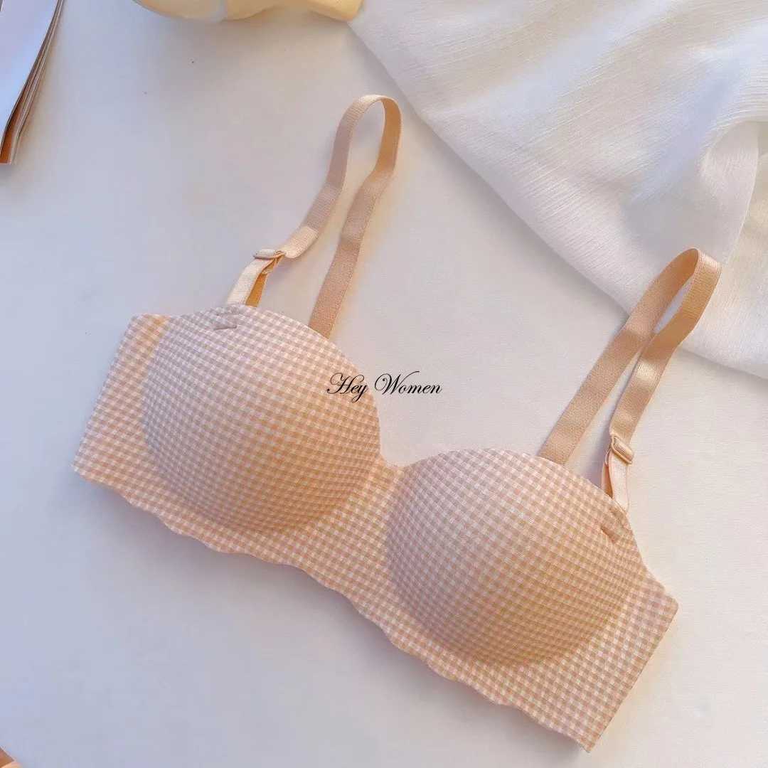 Seamless Bras for Women Ice Silk Simple Small Breasts Gather Thick Push Up Bralette No Steel Rings Lingerie Comfort UnderwearX2410