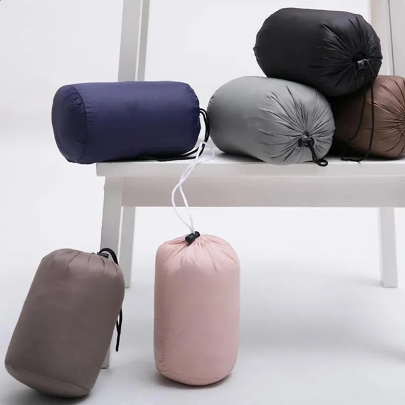 autumn and winter ultra light womens long duck down jacket Korean style O-neck wool lined collarless puff jacket 241021