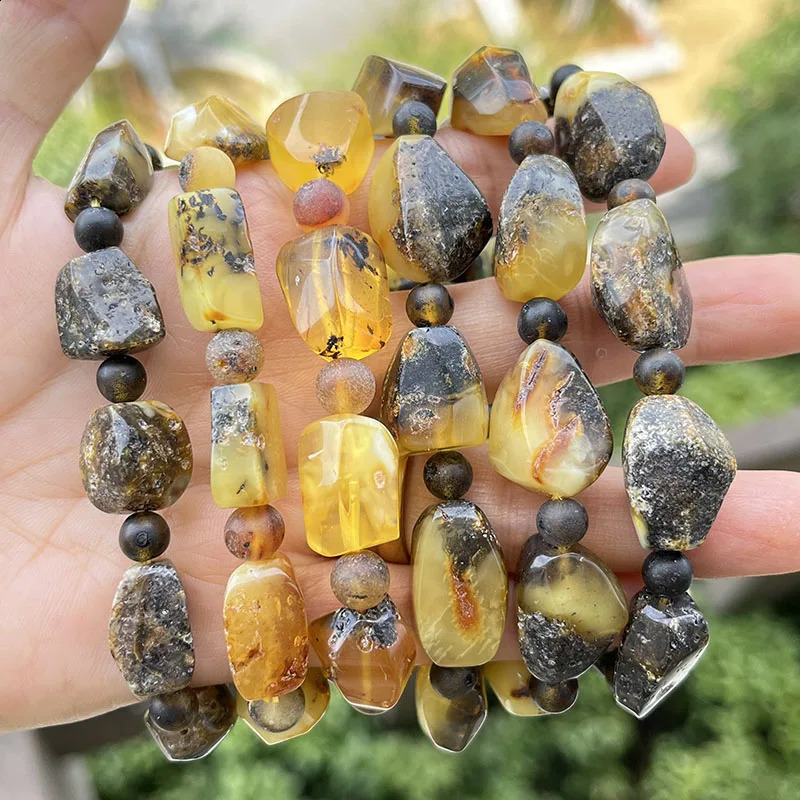 designer bracelet women luxury jewelry mens bracelet r Amber Bracelet Unique Facial Diy Beads High Quality Spices Mineral Natural Stone Treatment Jewe - view 5