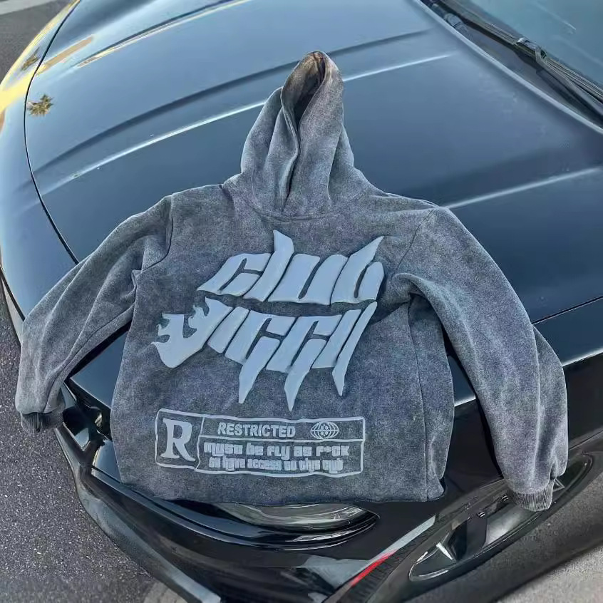 Y2K Hoodie Hip Hop Letter Graphic Print Oversized Hoodie Sweatshirt Mens Womens New Fashion Gothic Pullover Hoodie Clothes