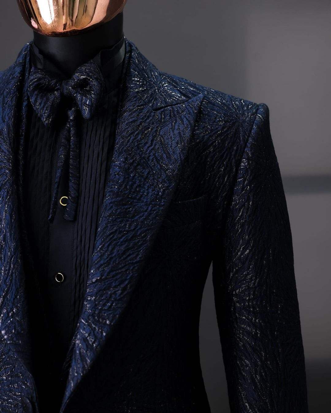 Sparkly Wedding Suits Peaked Lapel Jacket 3 Pieces Set Men's Tuxedo One Button Tailored Dinner Prom Groom Blazer Custom Made (Coat+Pants+Vest)