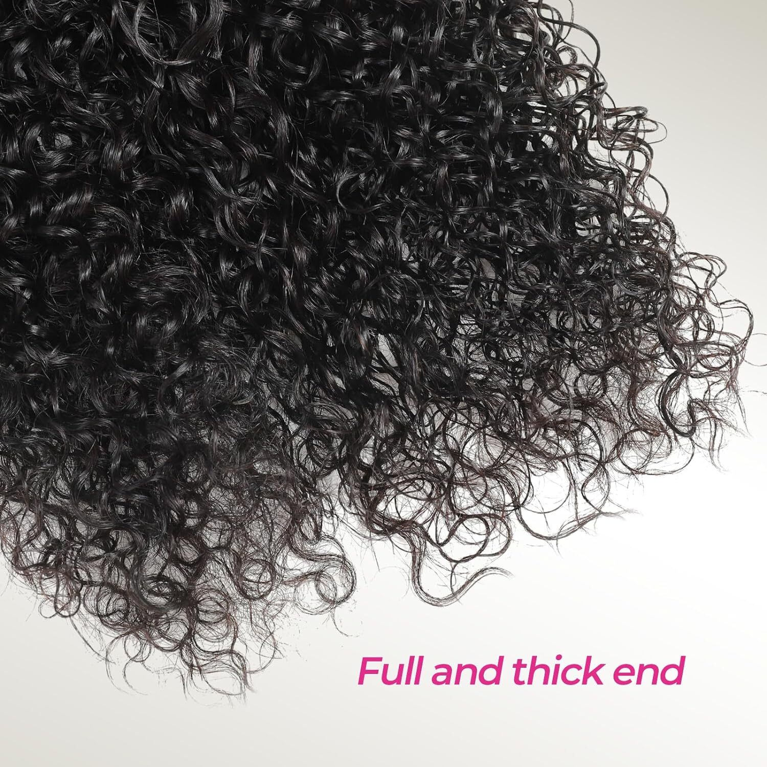 Deep Wave 100% Unprocessed No Weft 18 Inch Curly Bulk Human Hair For Braiding #1B