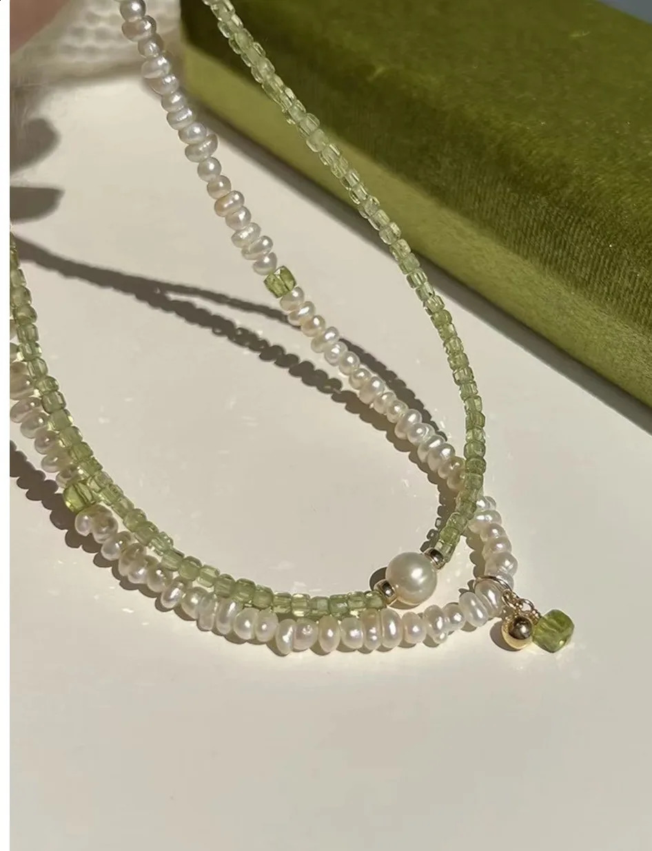 Blue and yellow sapphires rubies jadeite Miyuki seed necklace pearl necklace 241021
