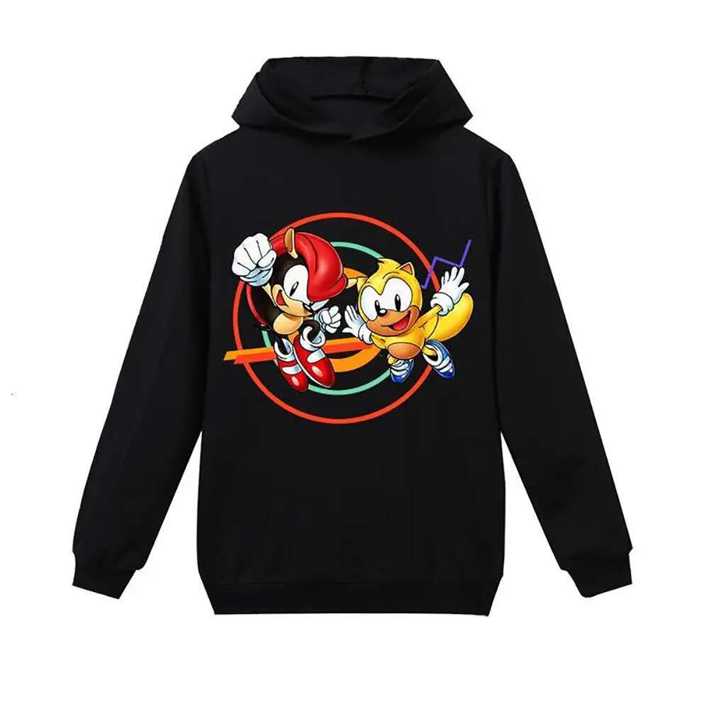 Hedgehog Sonic all-match comfortable baby casual hoodie top spring and autumn new children's clothing