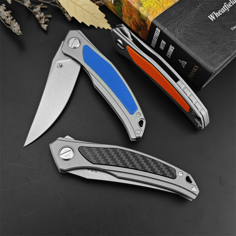 High Quality Shirrov F95 Flipper Folding Knife D2 Satin Blade 420 Steel Handles Utility EDC Tools Camping Tactical Survival Pocket Knives 15535 535 16