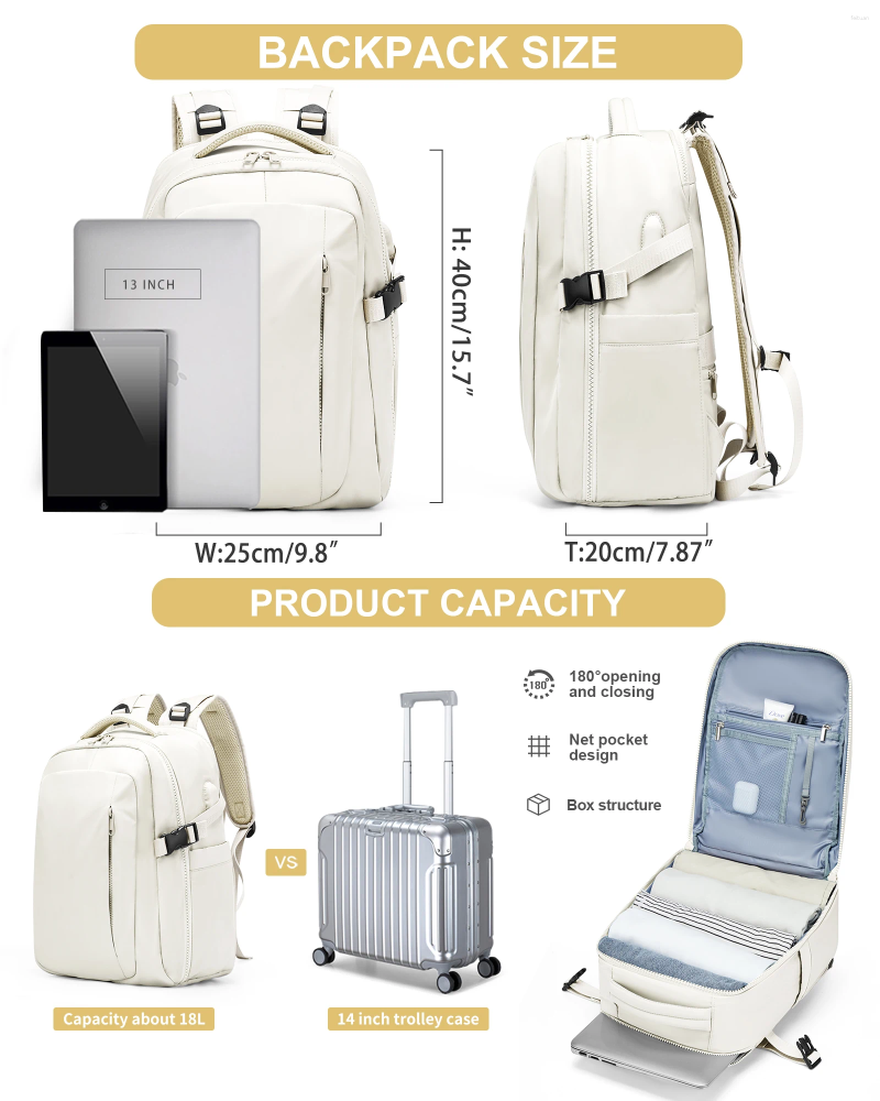 Backpack Travel For Women Men Waterproof Laptop Aire Approved Carry On Personal Item Bag Daypack Business Work 218f