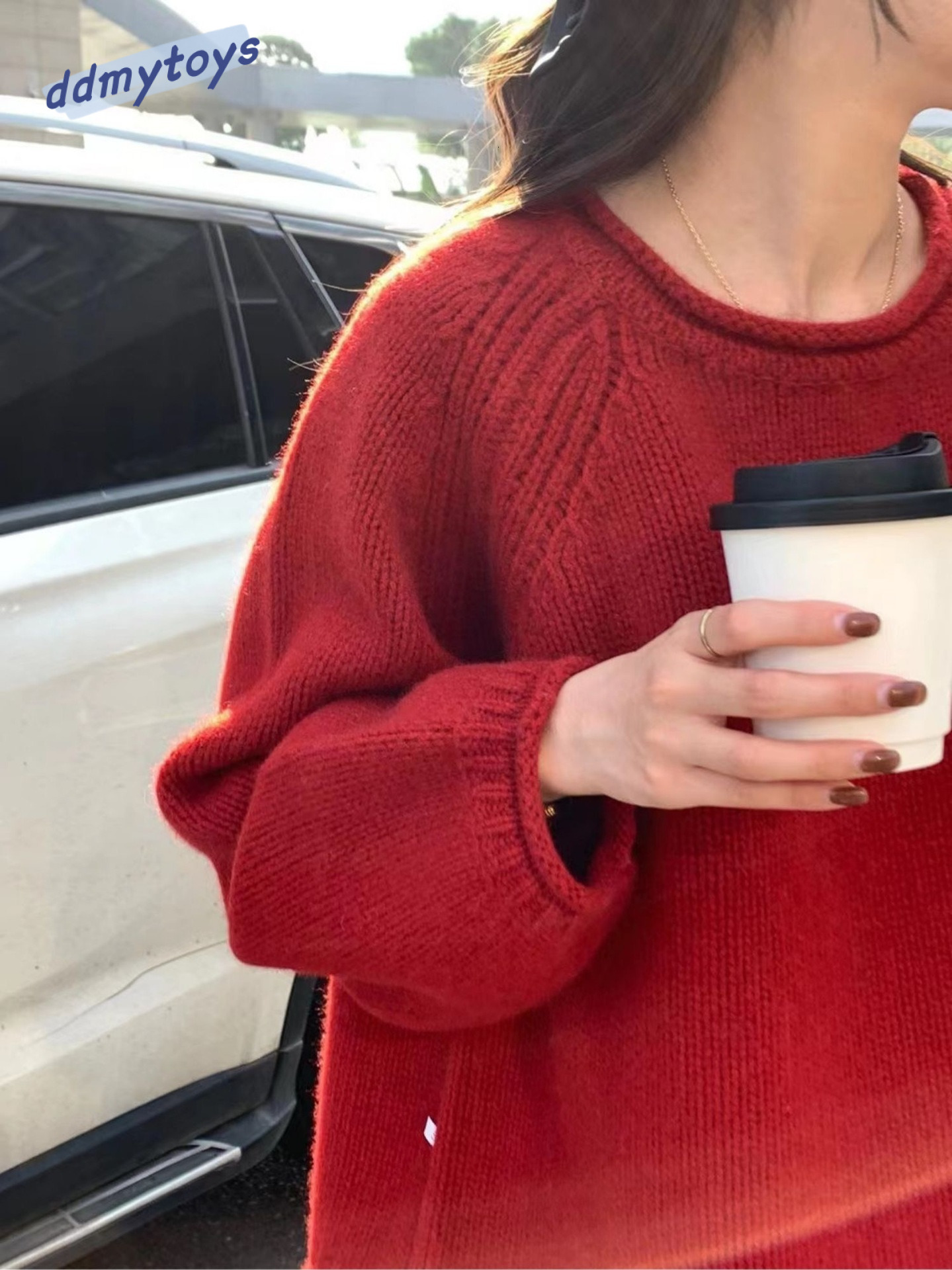 Ddmytoys Milk Series Soft Lazy Wind Rolled Edge Pullover Sweater Women Autumn Winter New Style Gentle And Stylish Wearing Top For Women F1023#38