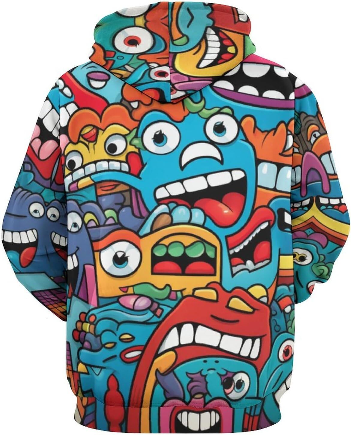 Hoodie for Mens Womens Unisex Novelty Graffiti Hoodies Cartoon Funny Long Sleeve Sweatshirt Hoodie Graphic Hoodies sweatshirt Pullover Long Sleeve fas